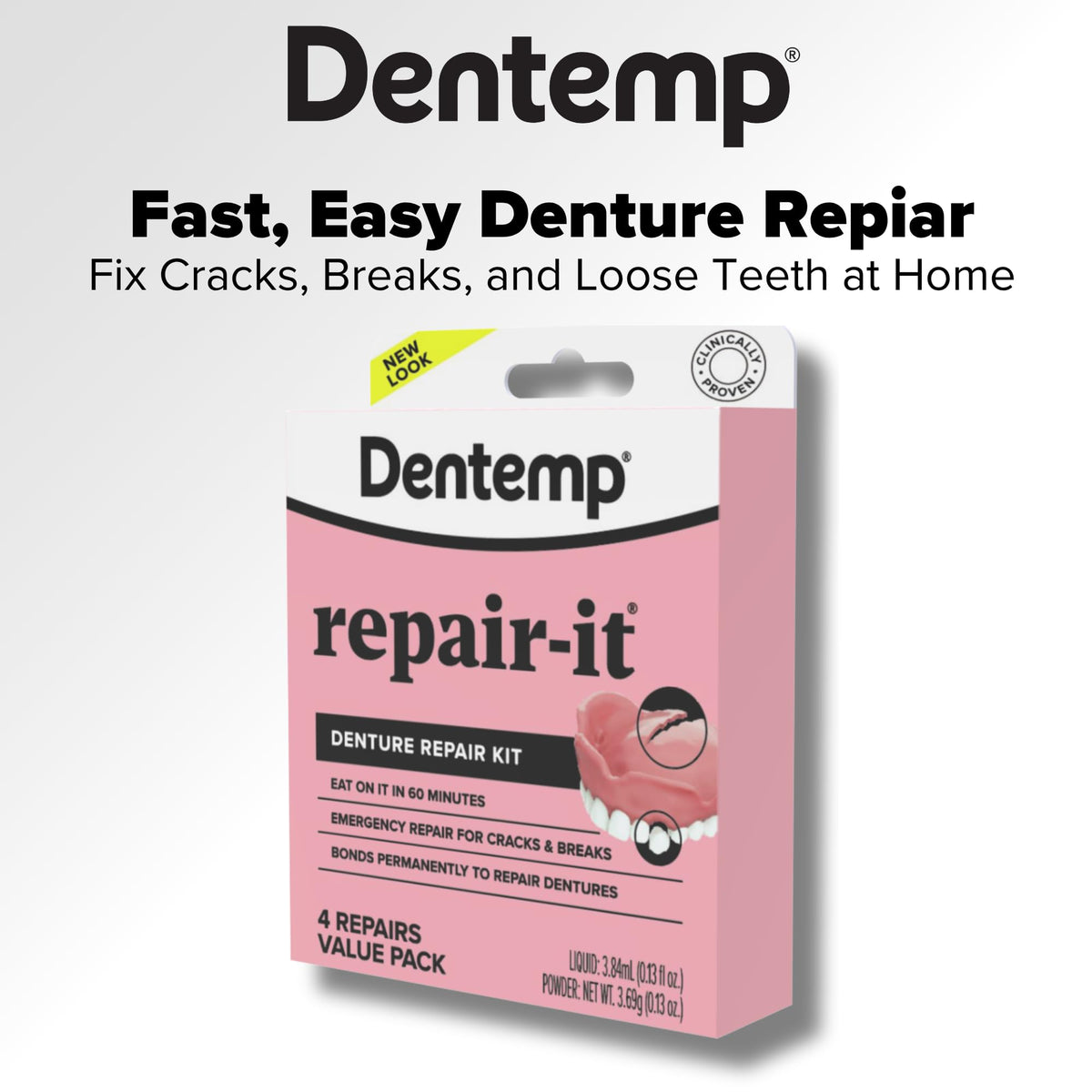 Denture Repair Kit 1 Pack 4 Count W147356