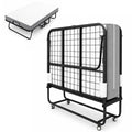 Folding Bed with Mattress, Twin Memory Foam T52046