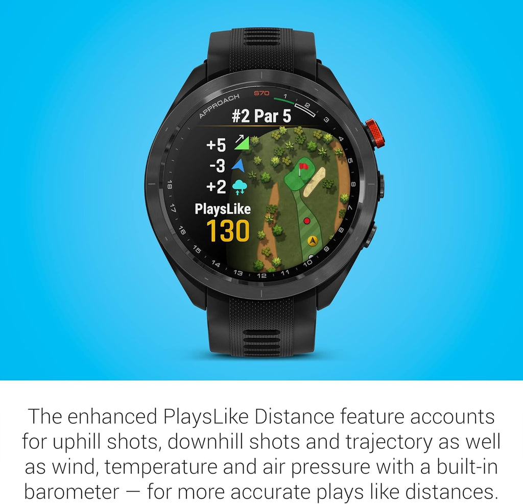Black 47mm Golf GPS Smartwatch L625004