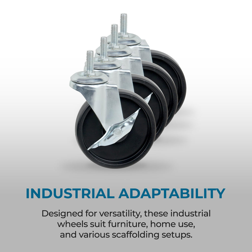 Black Set of Four Caster Roller Wheels P669