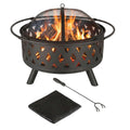 Black 32-Inch Outdoor Fire Pit R4271