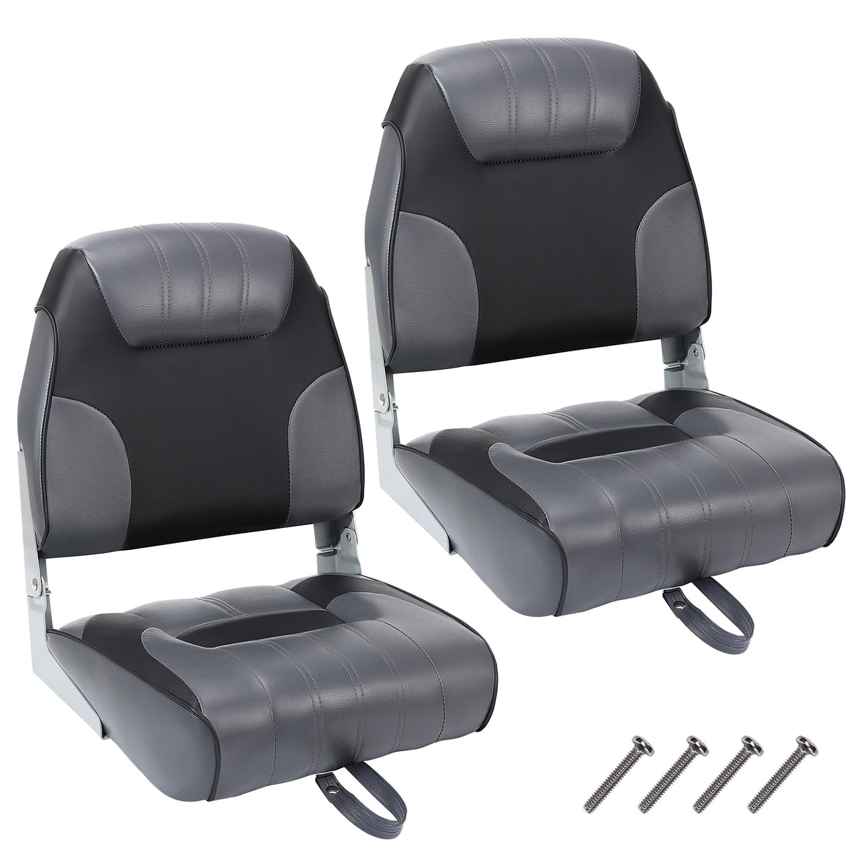 2 Pack Low Back Folding Boat Seats W53227