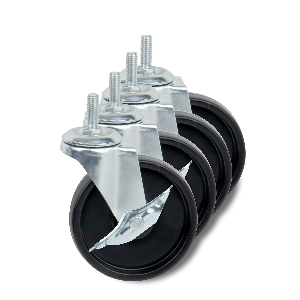 Black Set of Four Caster Roller Wheels P669
