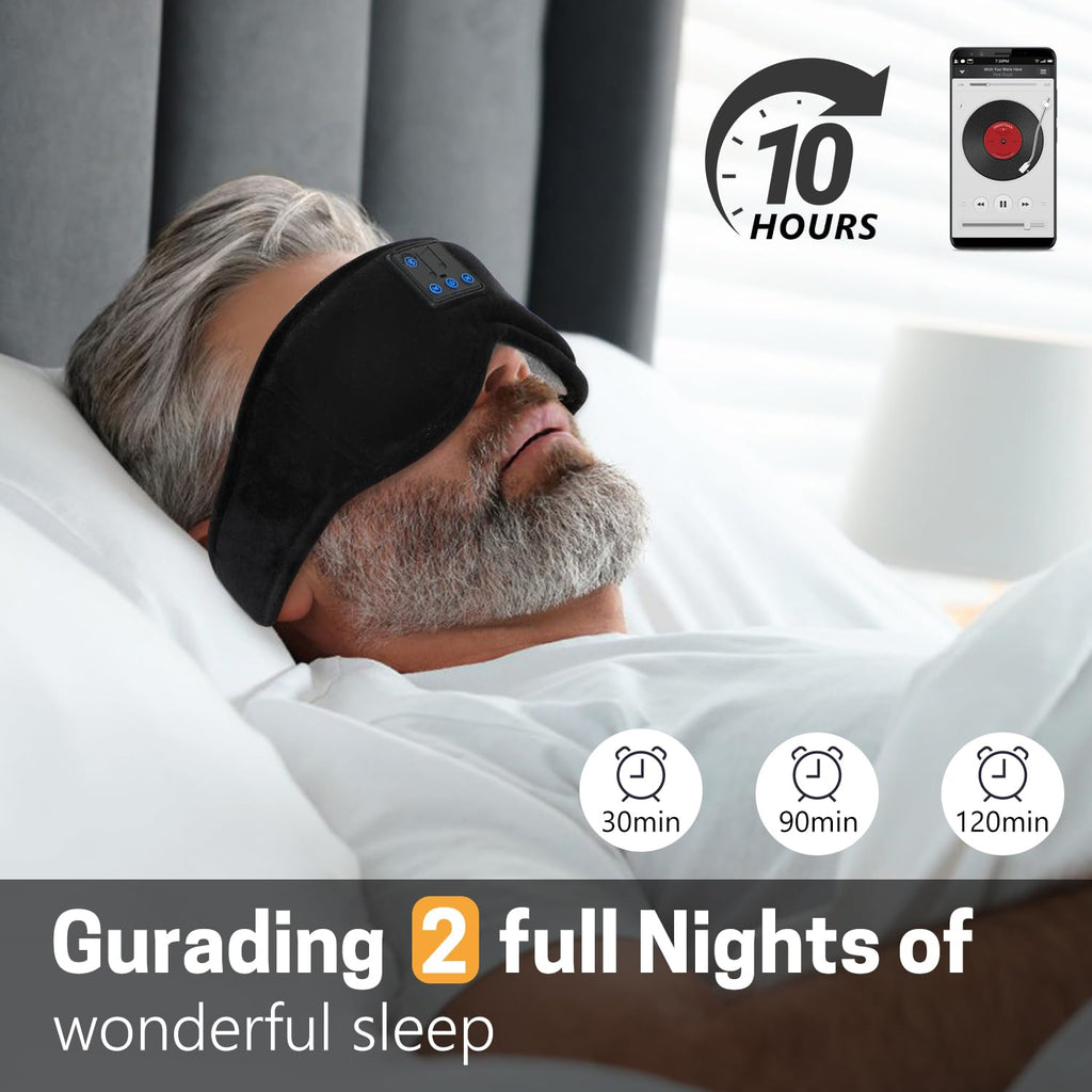 Sleep Mask with Bluetooth Headphones 3D Contour Blackout J4243