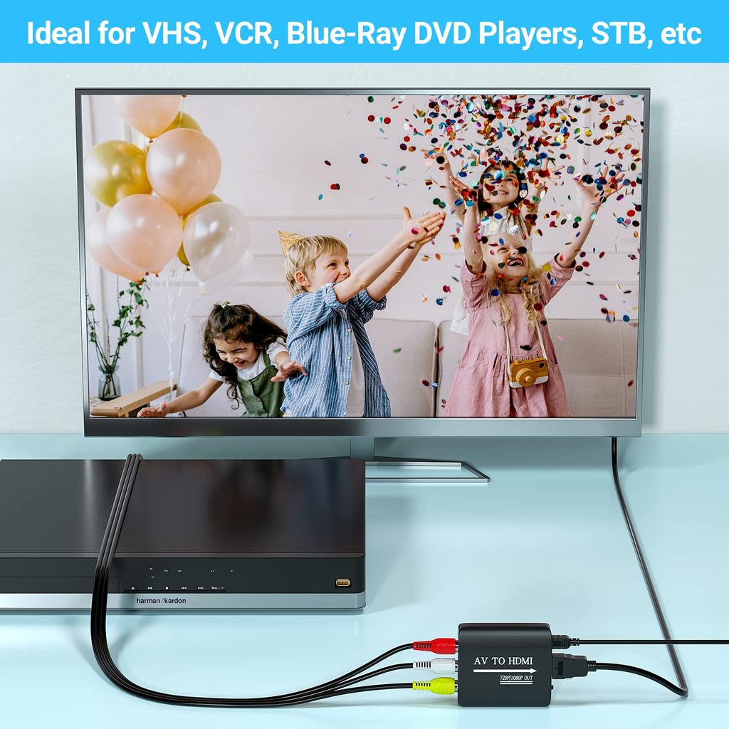 RCA to HDMI AV to HDMI Composite Converter with 3.3ft HDMI Cable B79133