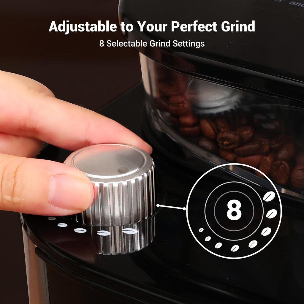 10-Cup Drip Coffee Maker with Built-In Burr Grinder O15486