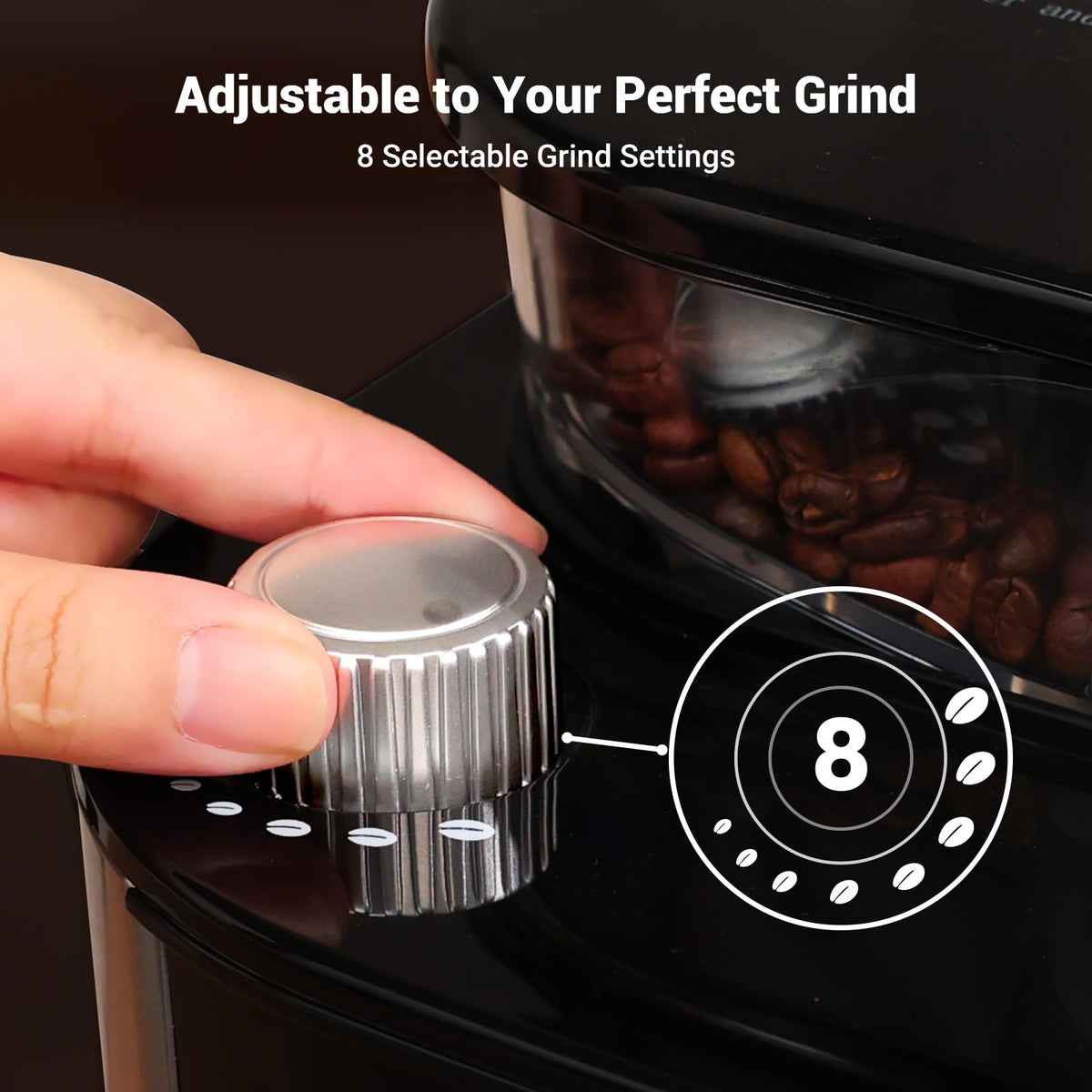 10-Cup Drip Coffee Maker with Built-In Burr Grinder O15486