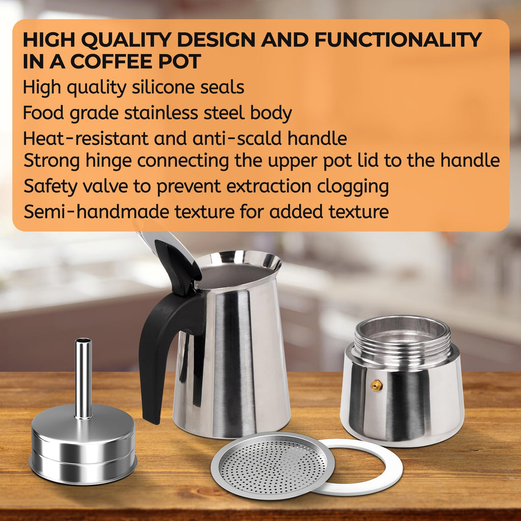 12 Cup Stainless Steel Moka Pot M9609