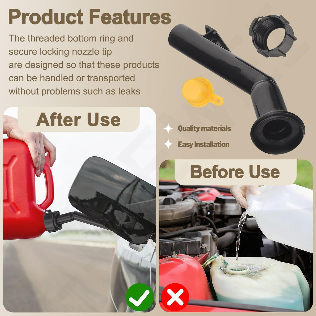 Gas Can Spouts Nozzles Rings Caps N10554