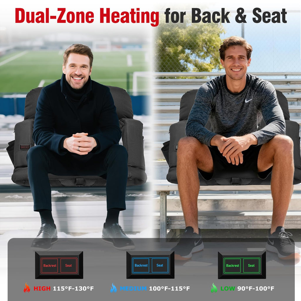 Heated Stadium Seats with Back Support 2 Pack W408