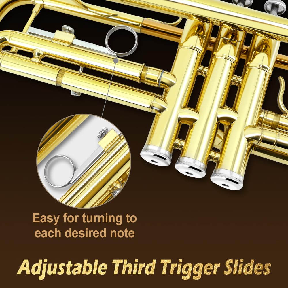 Bb Trumpet with 7C Mouthpiece, Hard Case & Cleaning Kit S670