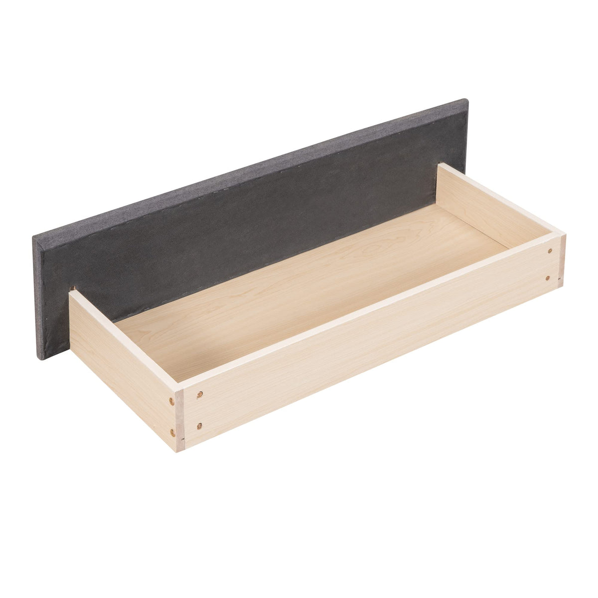 Gray Linen Twin Size Upholstered Daybed with 2 Storage Drawers B9203