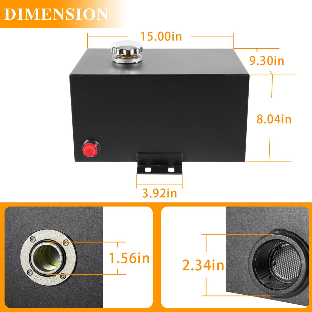 5 Gallon 14 Gauge Steel Hydraulic Fluid Reservoir Tank N18699