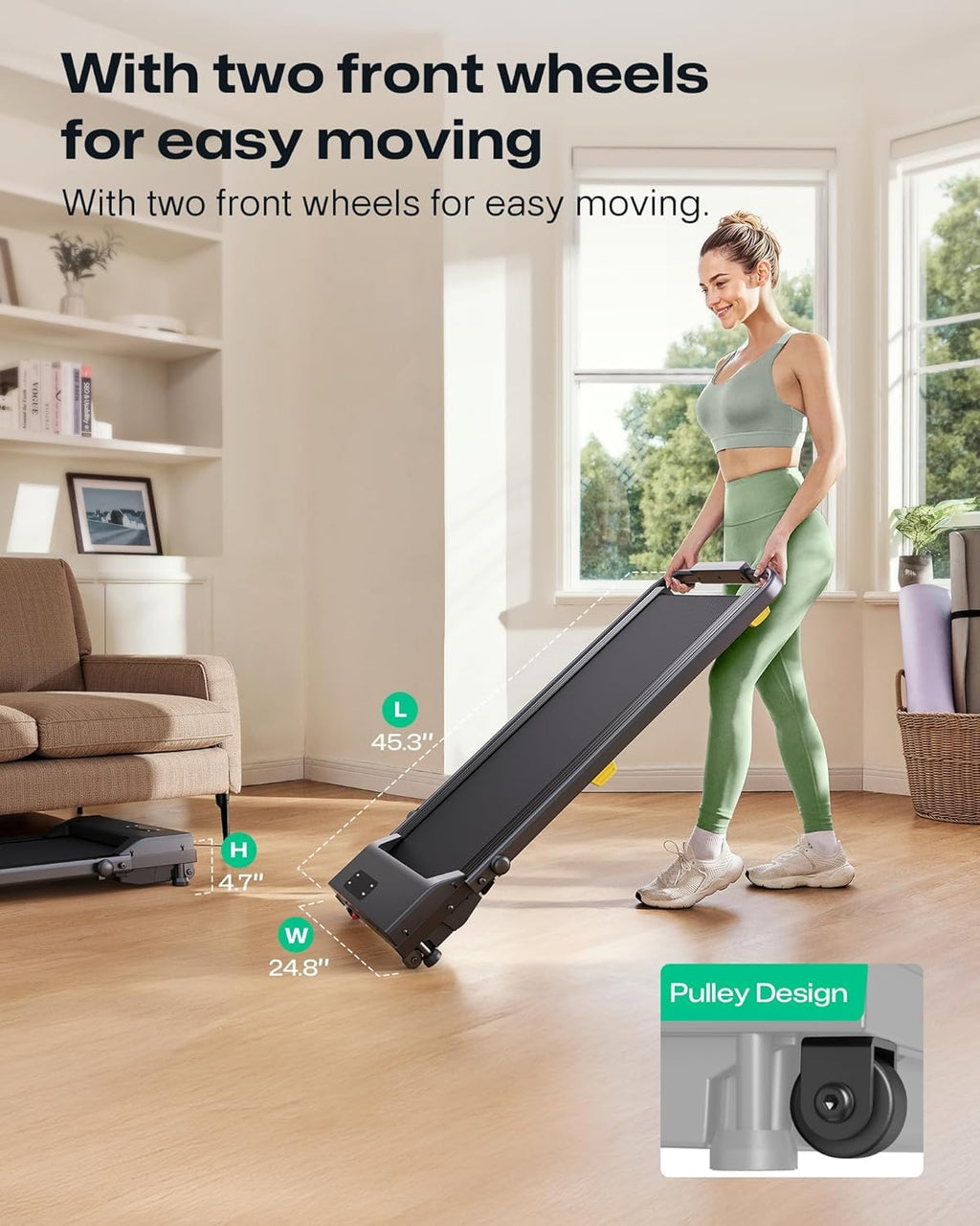 2.5HP Portable Walking Treadmill with Incline K210