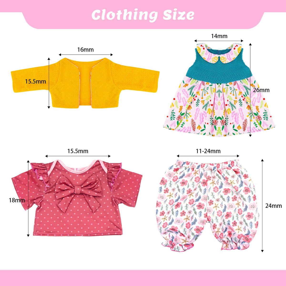 Reborn Doll Clothes for 20-22 Inch Dolls A63159