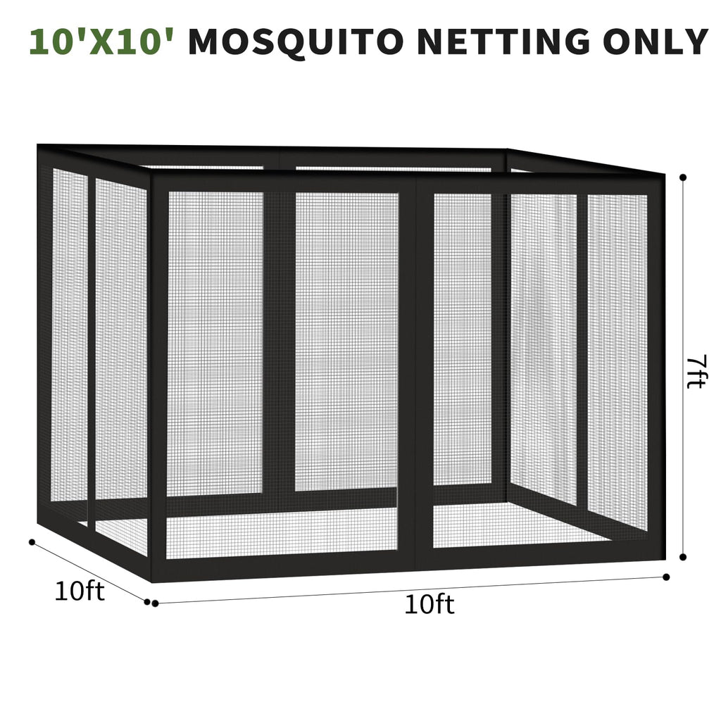 10' x 10' Pop Up Canopy Tent Replacement Mosquito Netting C9207