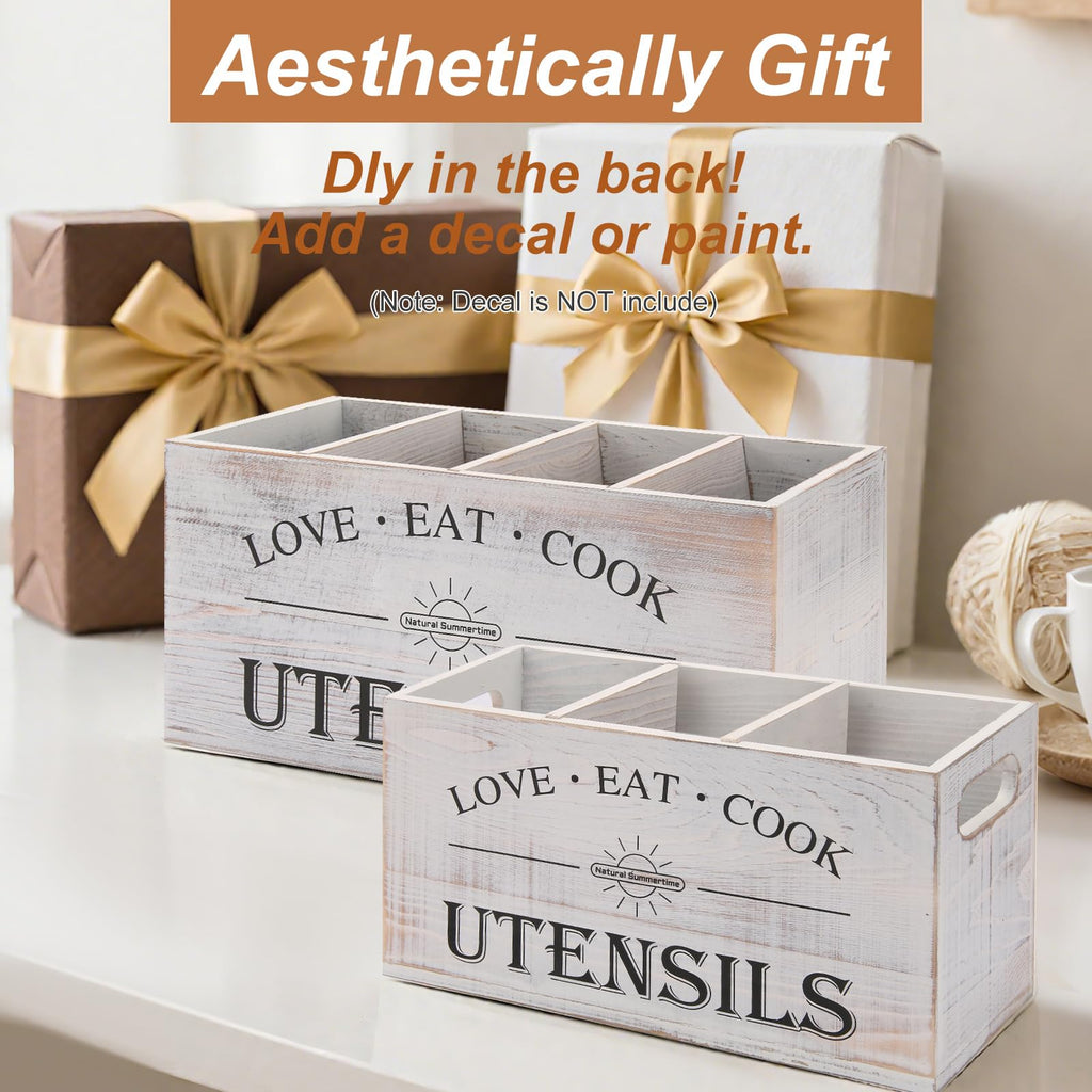 2 PC Wooden Utensil Holder V679669