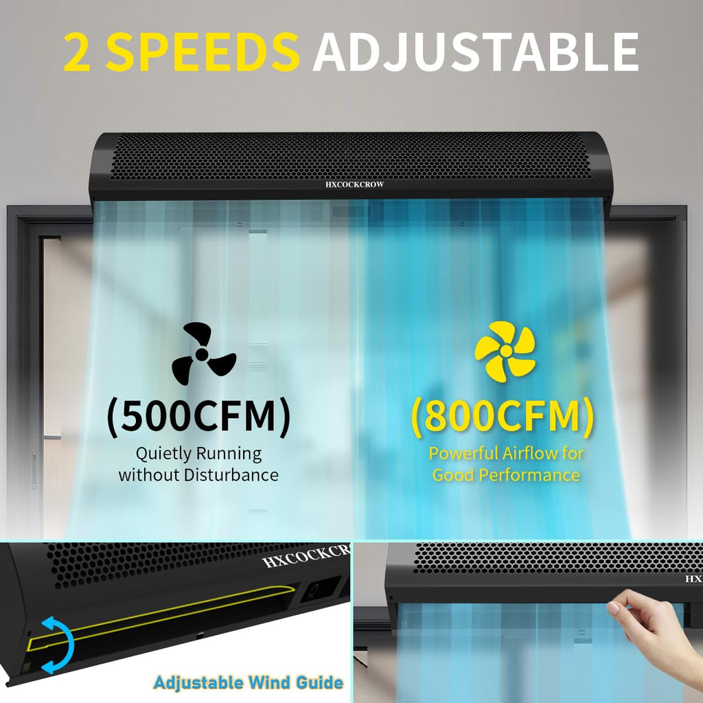 36'' Matte Black 2-Speed Air Curtain T995