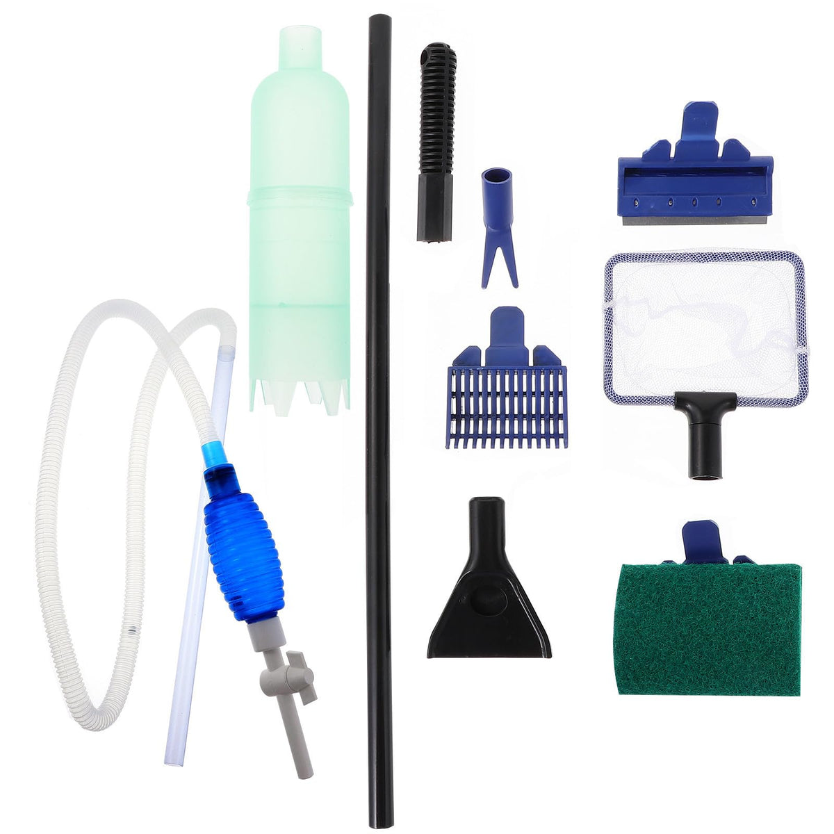 Fish Tank Cleaning Tool Set with 5 in 1 Brush Plastic Y749476