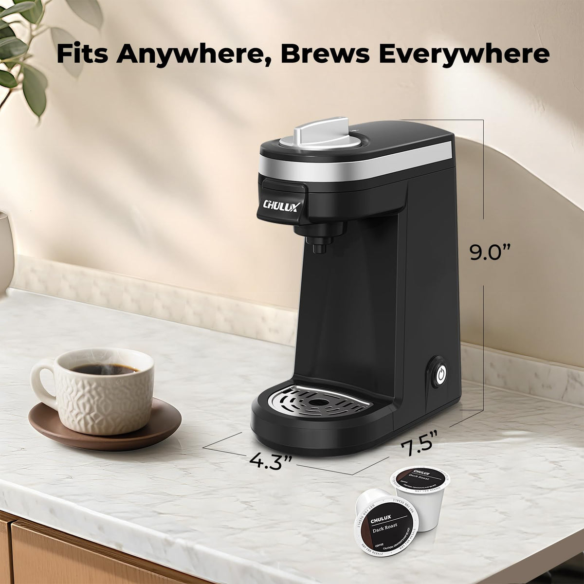 Black Mini Single Serve Coffee Maker R81170