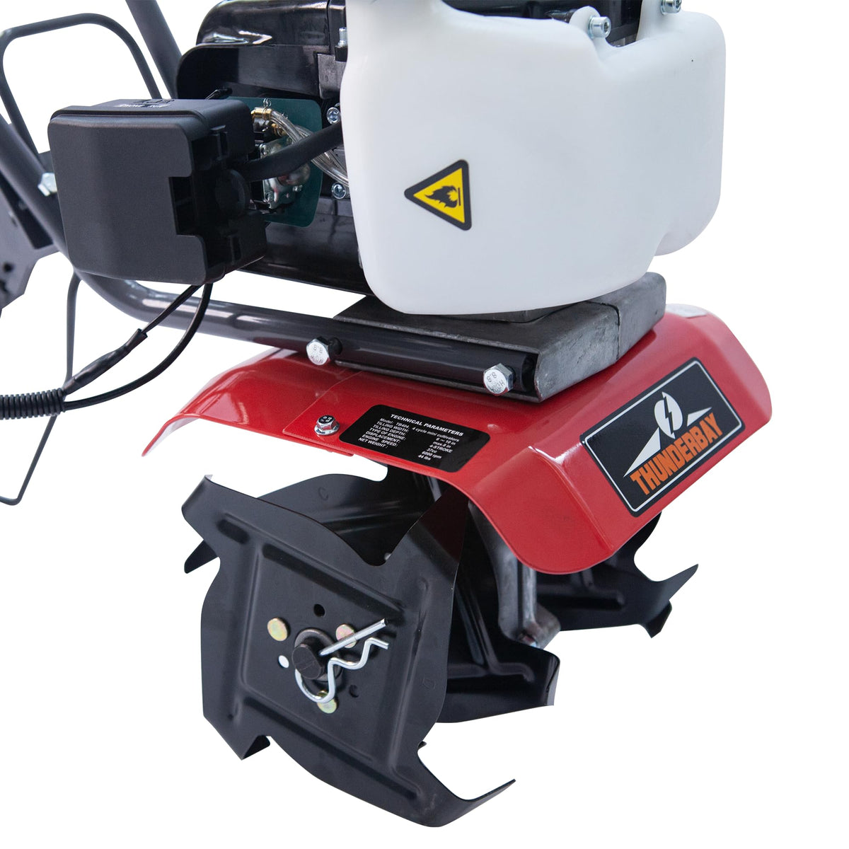 52cc Gas Powered Tiller with 4 Steel Tines X1111