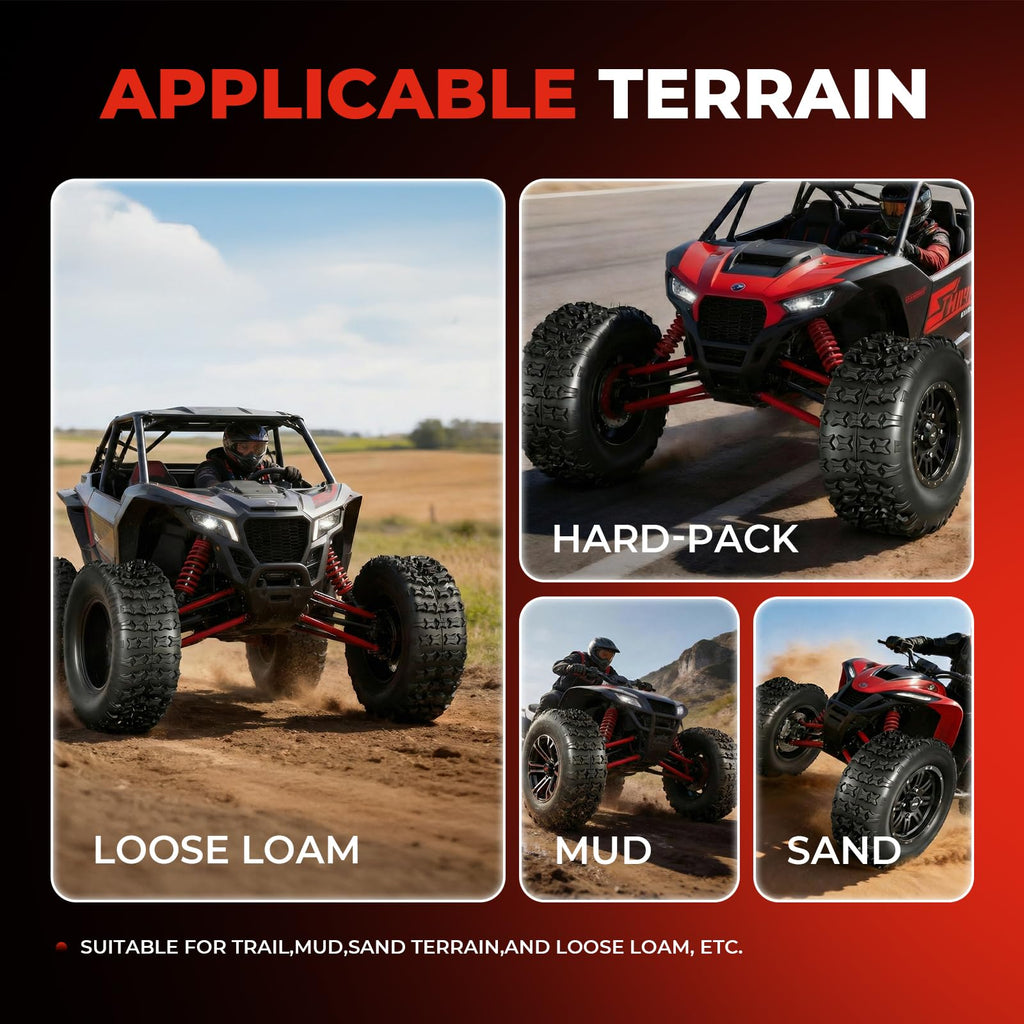 Set of 2 18x9.5-8 Tubeless All-Terrain Tires W392