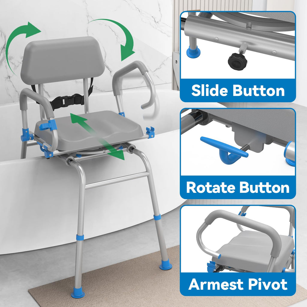 Sliding Shower Chair Tub Transfer Bench A687