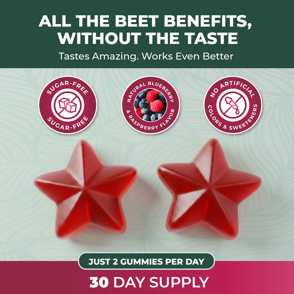 Beet Root Gummies 50:1 Extract Sugar Free Chews Vegan M840
