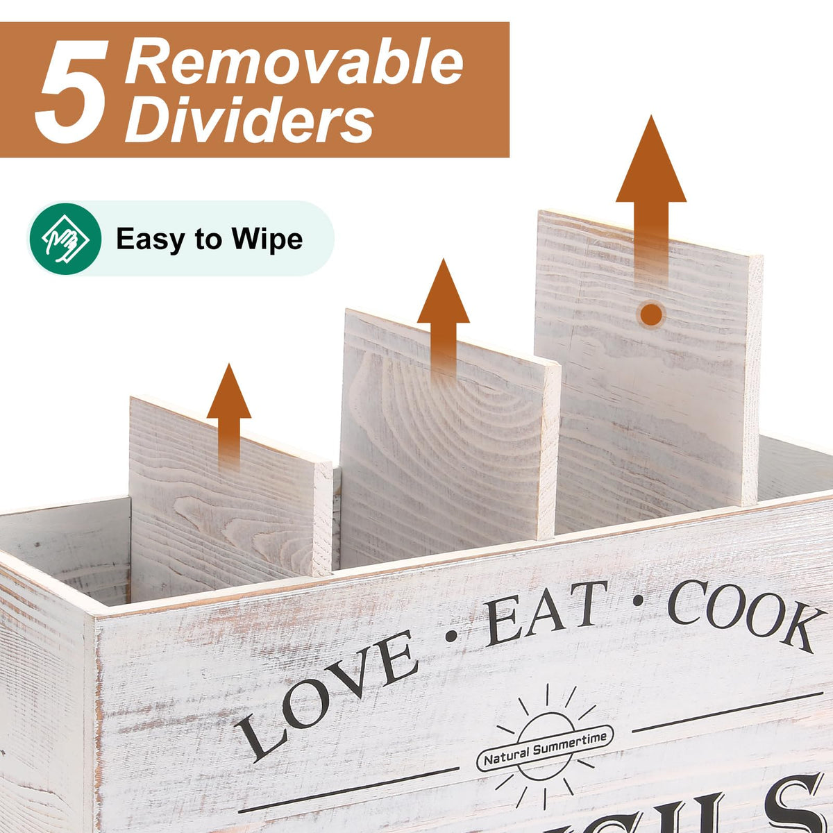 2 PC Wooden Utensil Holder V679669