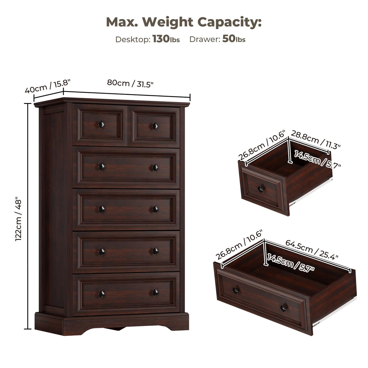 6 Drawer Cherry Dresser Q164