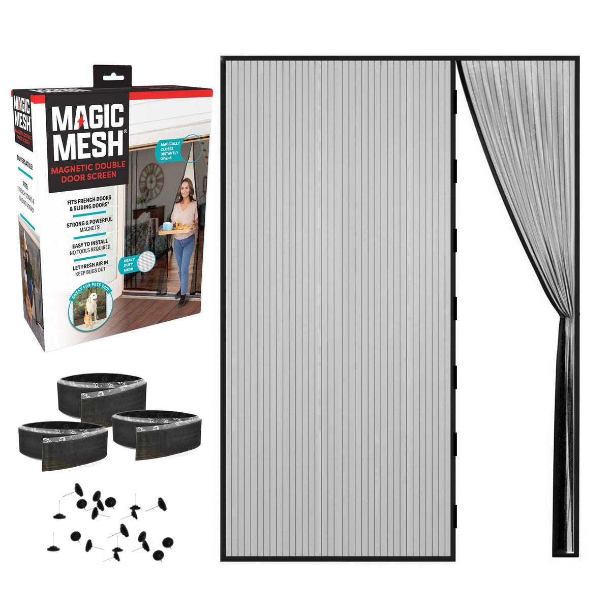 Hands Free Magnetic Screen Door 75 in x 83 in Y7207