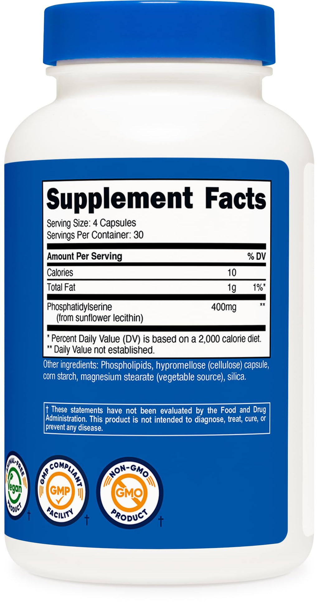 Phosphatidylserine 400mg 120 Capsules Gluten Free P6179