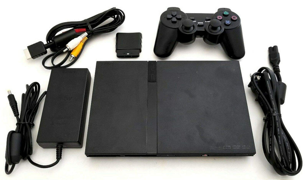PS2 Slim Video Game Console System Bundle (Renewed) D1562