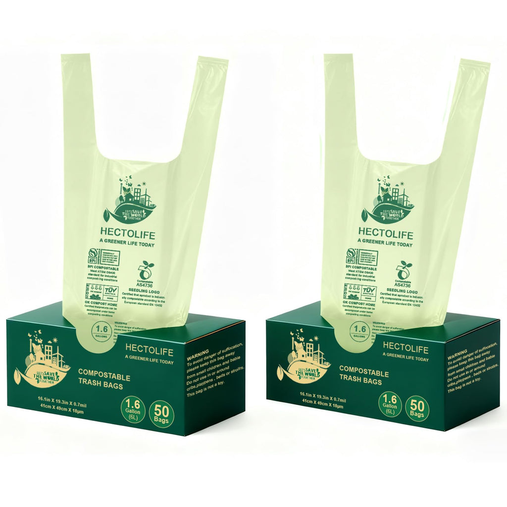 1.6 Gallon 100 Count Compostable Bags W612