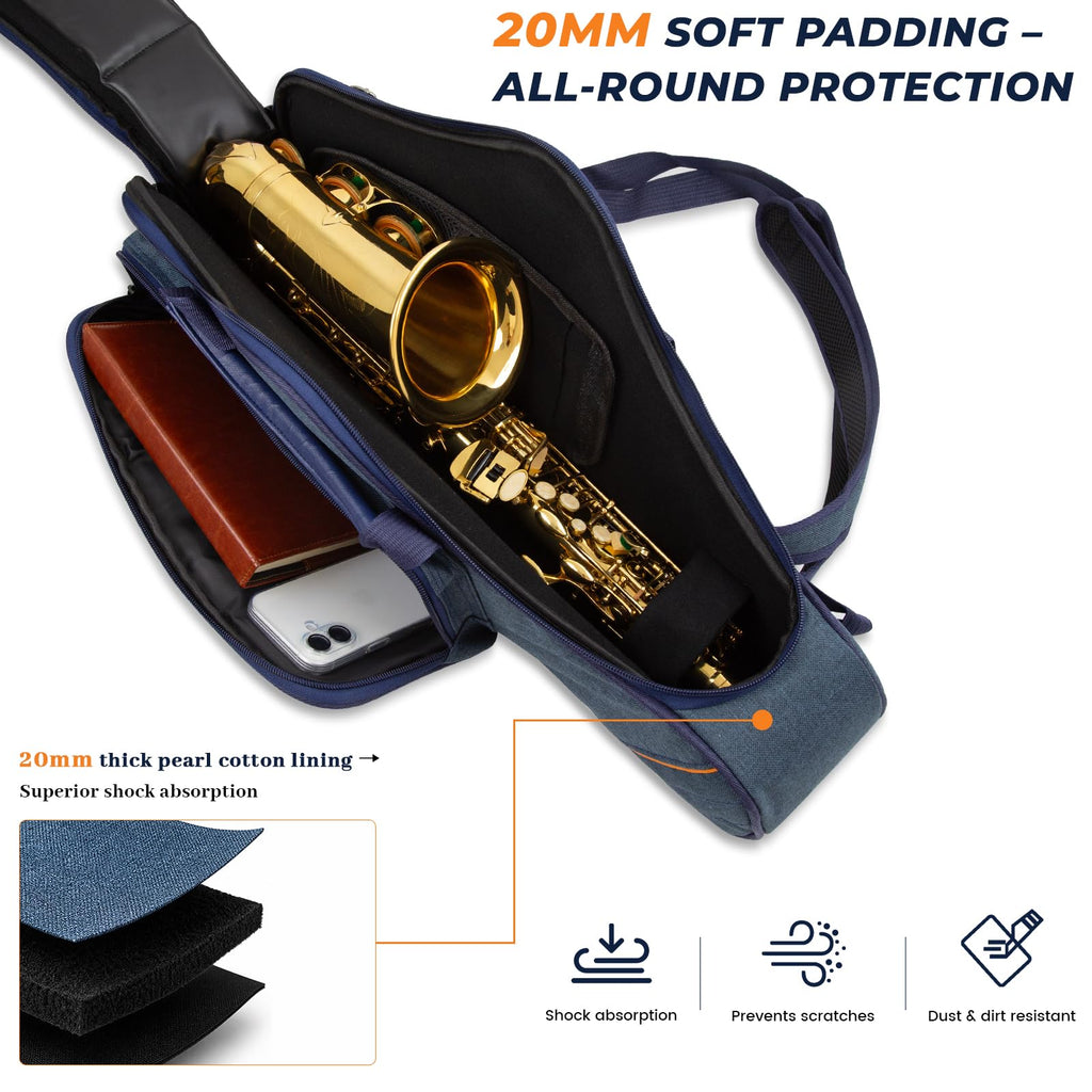 Blue Padded Alto Saxophone Case C9452
