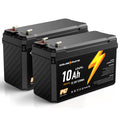 12V 10Ah Lithium LiFePO4 Battery 2 Packs H192725