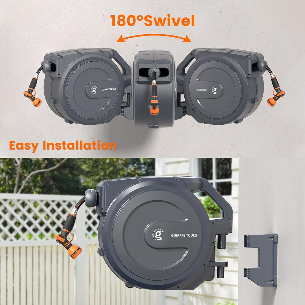Retractable Garden Hose Reel 1/2" 100FT L3191