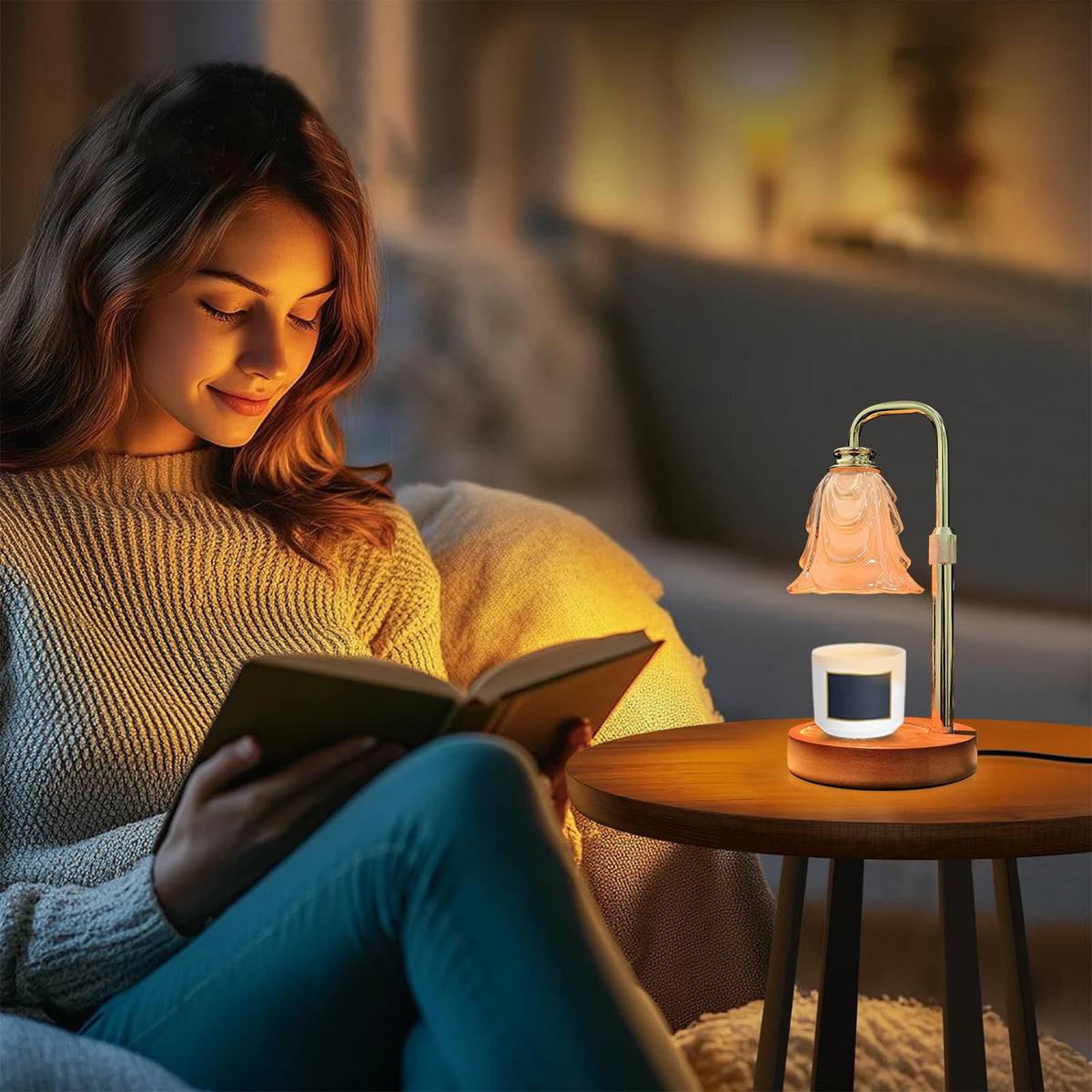 Candle Warmer Lamp with Timer & Dimmer J79279