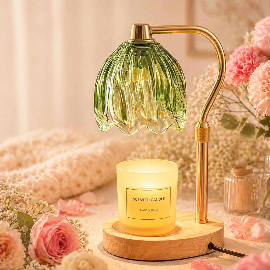 Green Dimmable Candle Warmer Lamp with Timer K652609