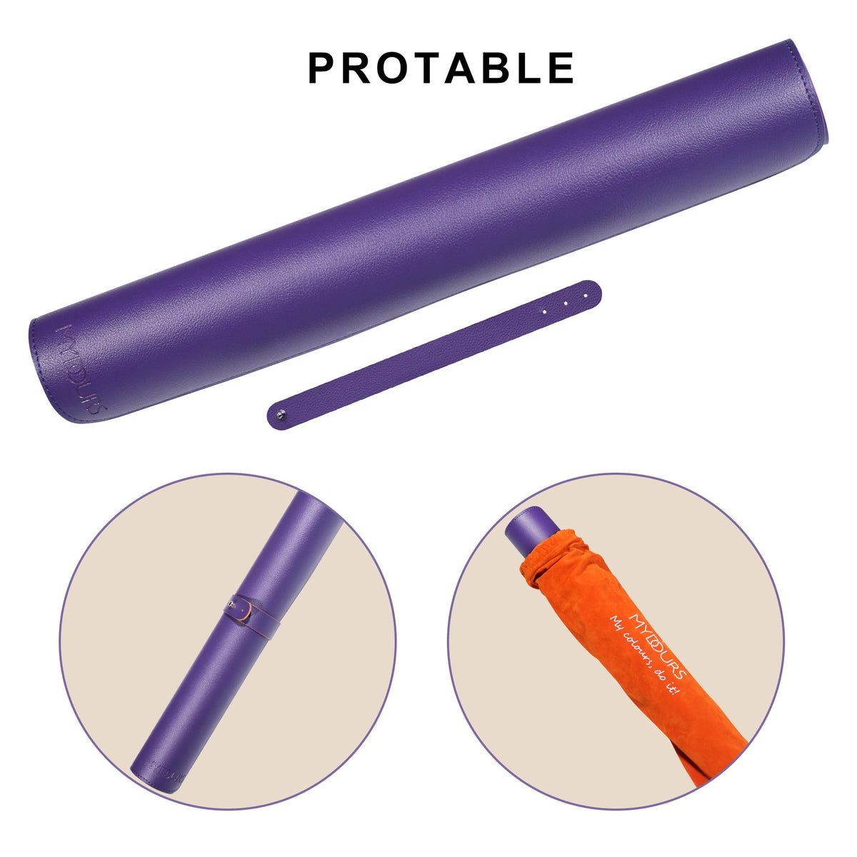 38"x16" Purple PU Leather Desk Pad C928884