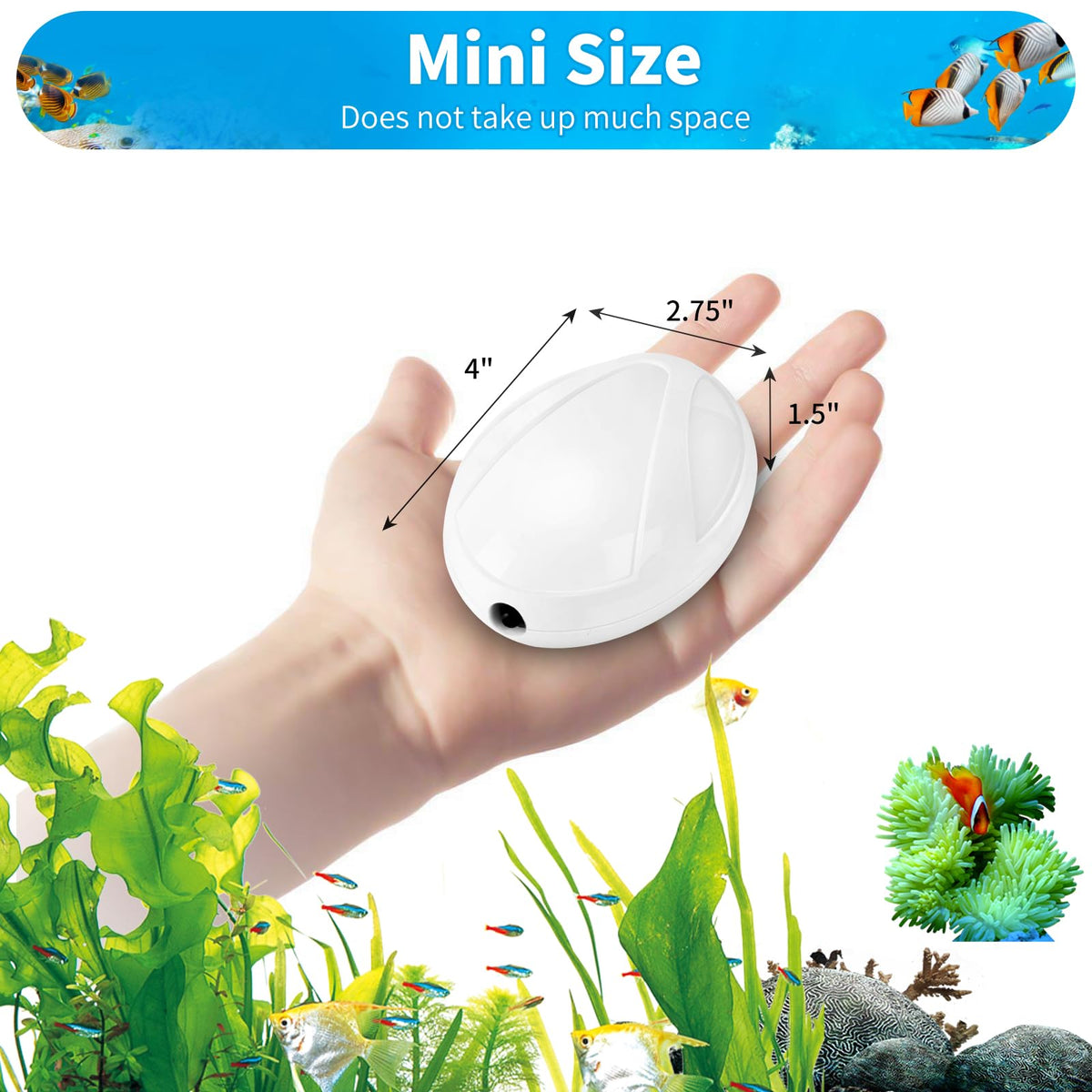 Aquarium Air Pump with Stones, Airline Tubing, Check Valves T19970