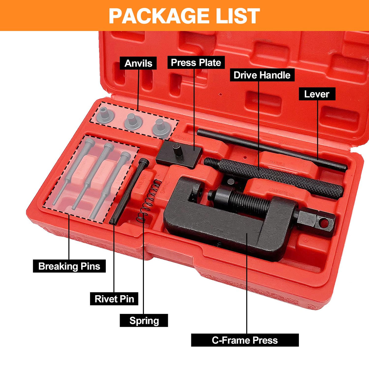 13-Piece Chain Breaker Rivet Tool Set B49787