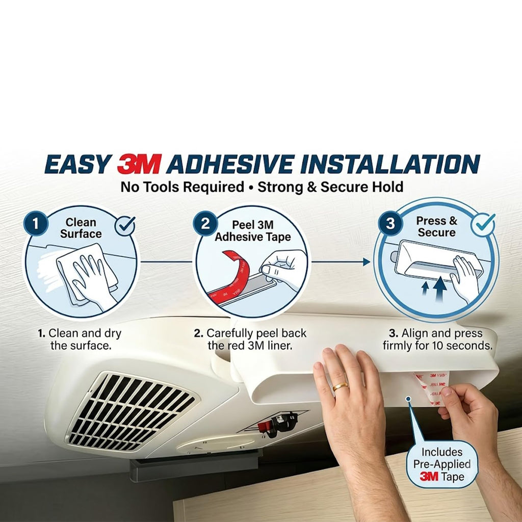 RV Rooftop AC Air Deflector White T137320