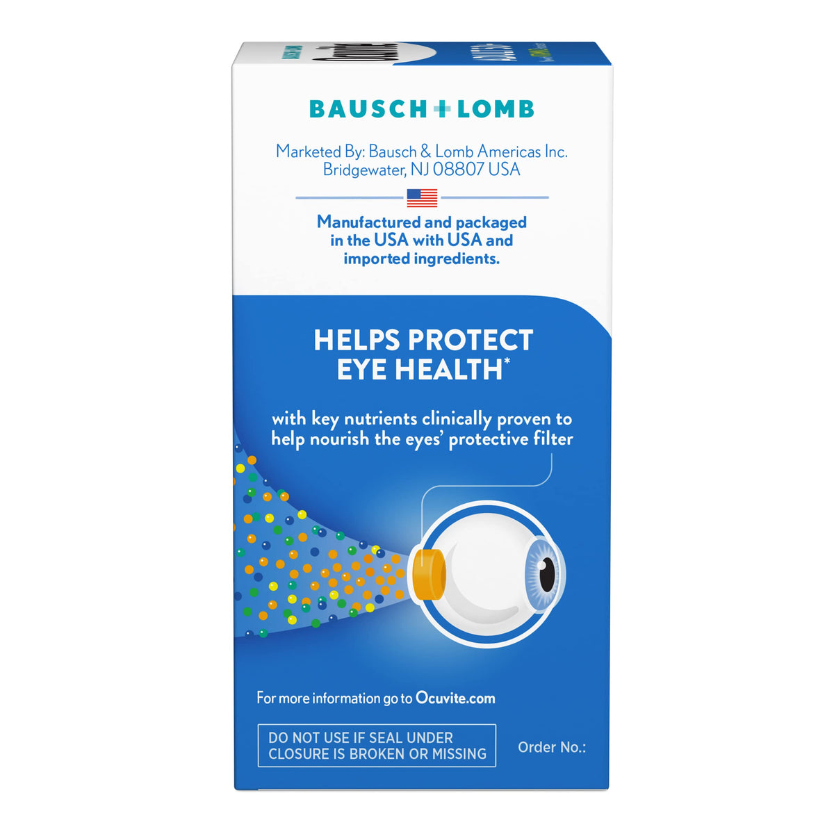 Eye Vitamin & Mineral Supplement with Omega-3, Zinc, Lutein & Zeaxanthin, 50 Softgels W67411