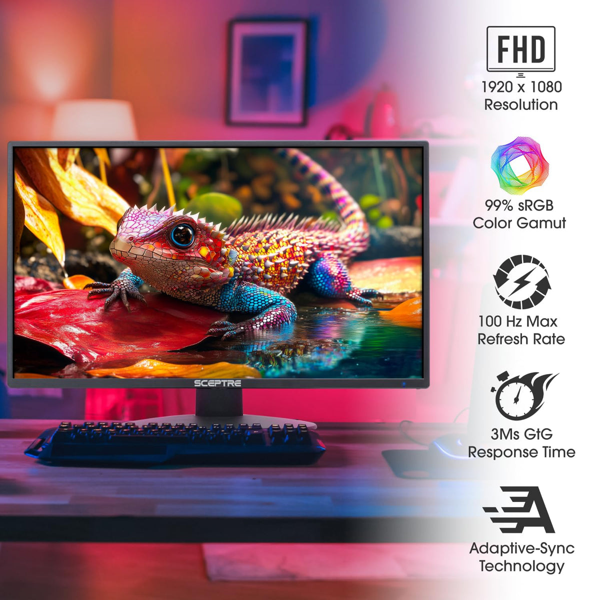22 Inch FHD LED Monitor 75Hz 2X HDMI VGA P6161