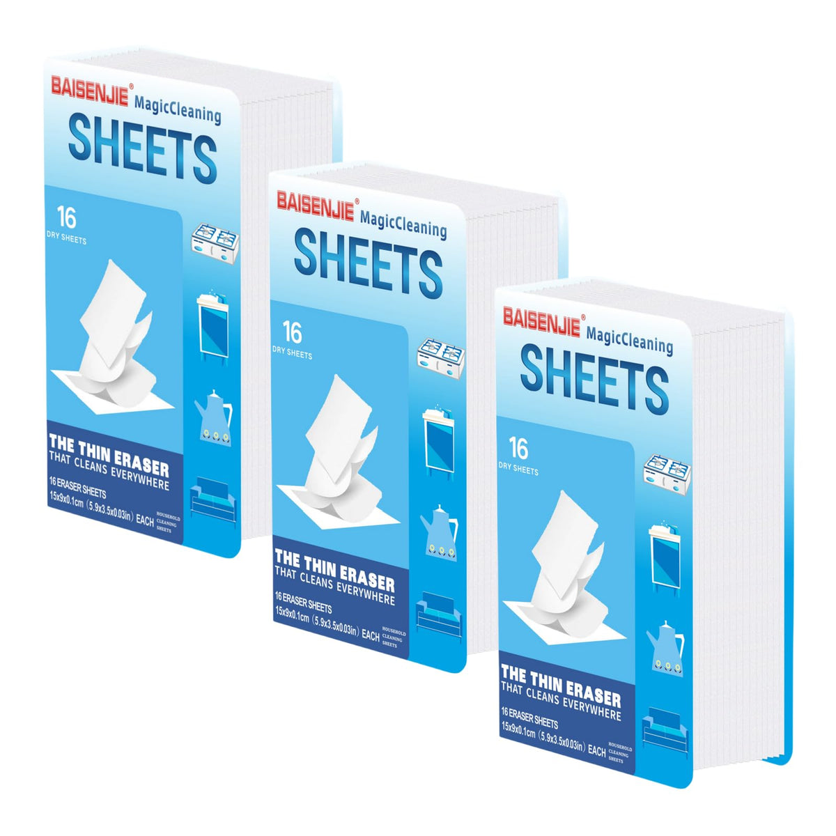 48 PCS Melamine Sponge Eraser Sheets N347