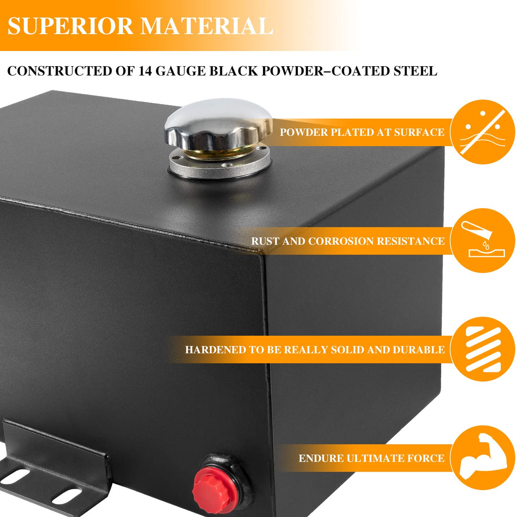 5 Gallon 14 Gauge Steel Hydraulic Fluid Reservoir Tank N18699