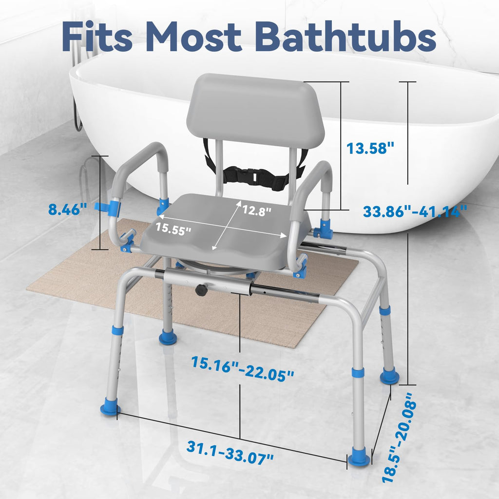 Sliding Shower Chair Tub Transfer Bench A687