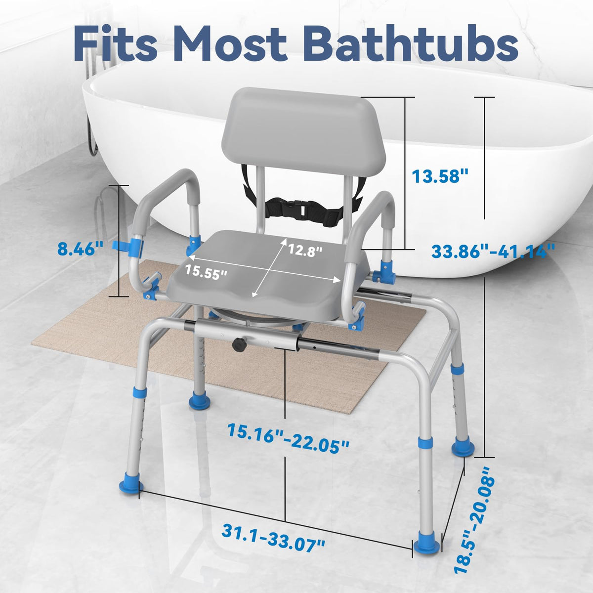 Sliding Shower Chair Tub Transfer Bench A687
