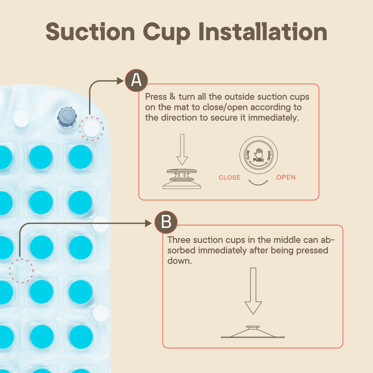 Bath Massager Mat with Adjustable Bubbles and Remote Control U352263